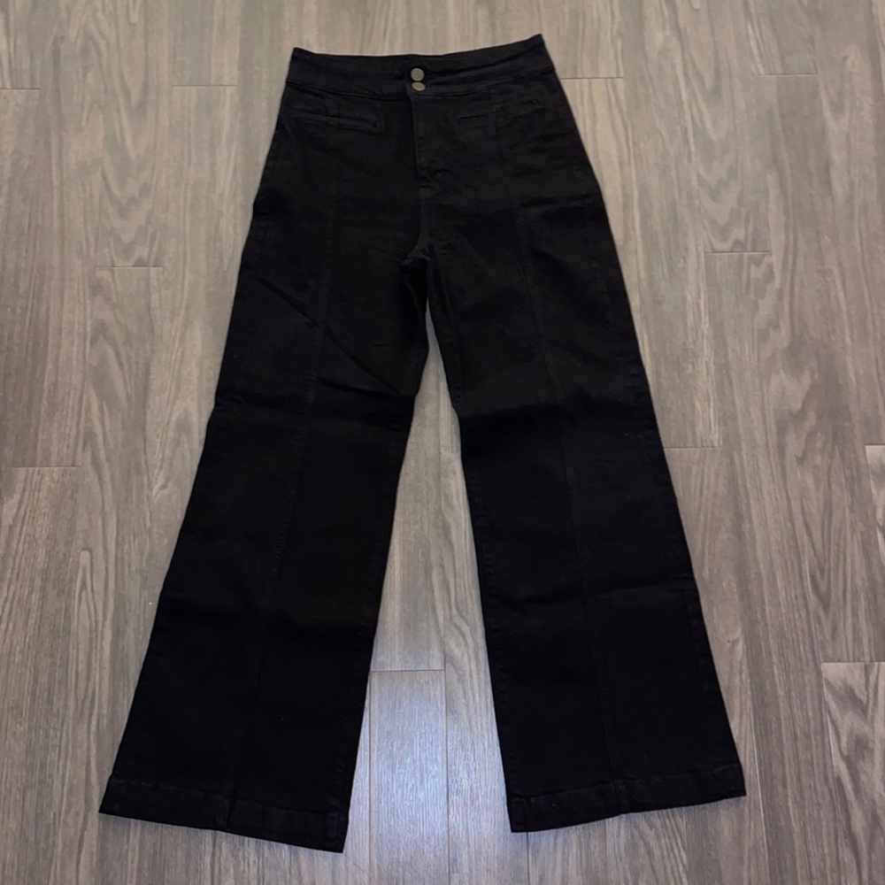 Frame Black Wide Leg Jeans